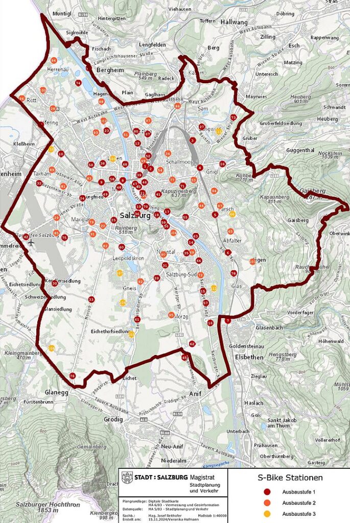 Eine erste Ansicht der Stationen: Insgesamt 100 Stationen sollen im gesamten Stadtgebiet zu finden sein, um die "erste und letzte Meile" auf das Rad umzustellen.
